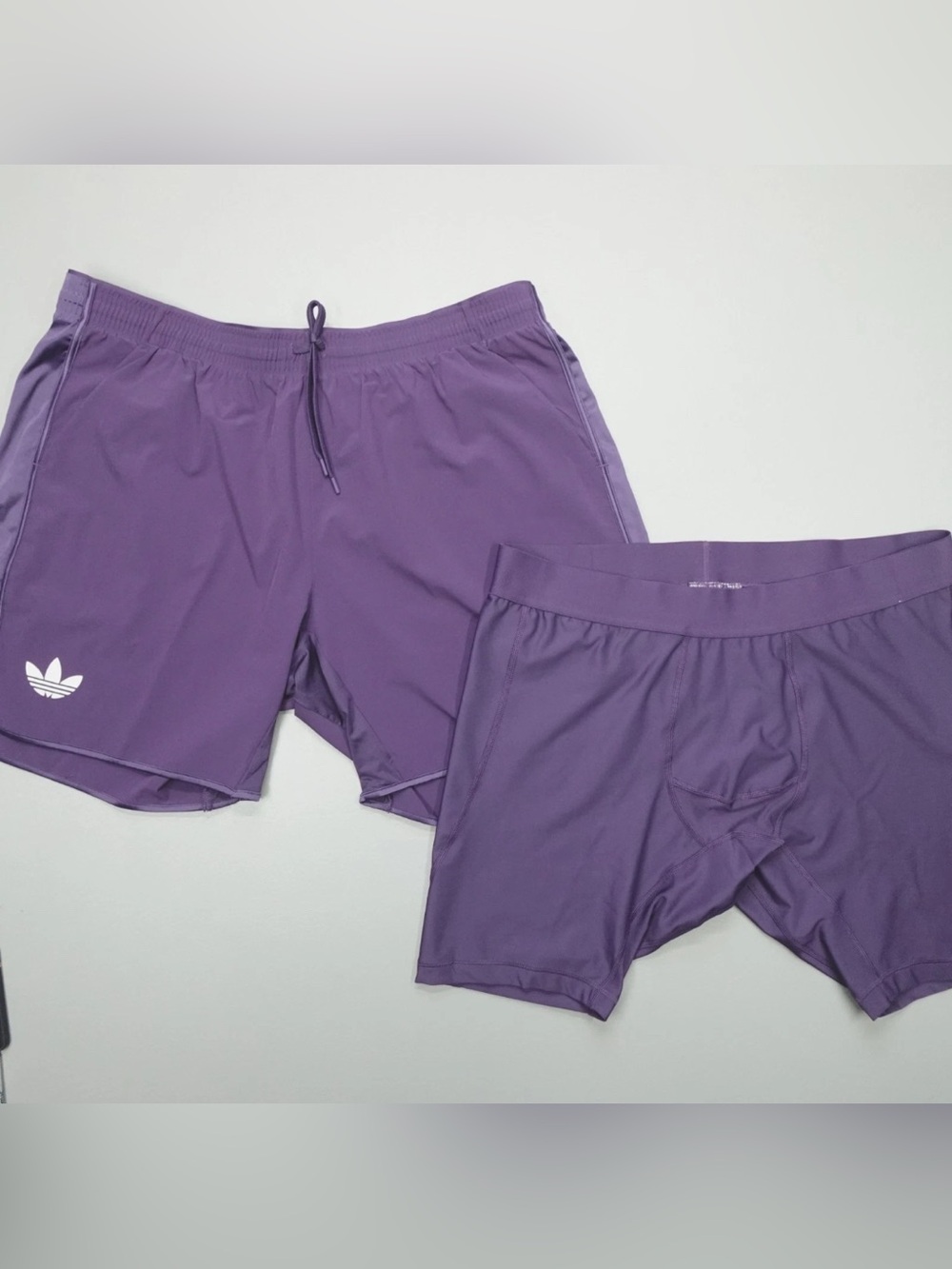 adidas ergo Men's 2XL 2 in 1 Purple Athletic tennis Shorts with Built-In Liner